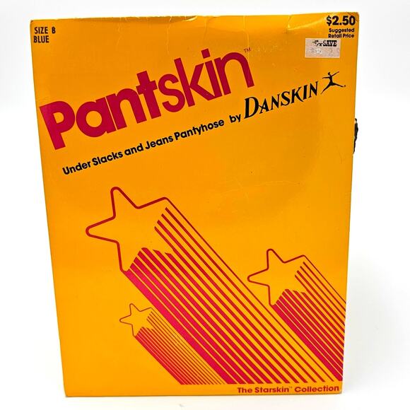 1983 Vintage Danskin Pantskin Pantyhose Size B Blue - Picture 1 of 5